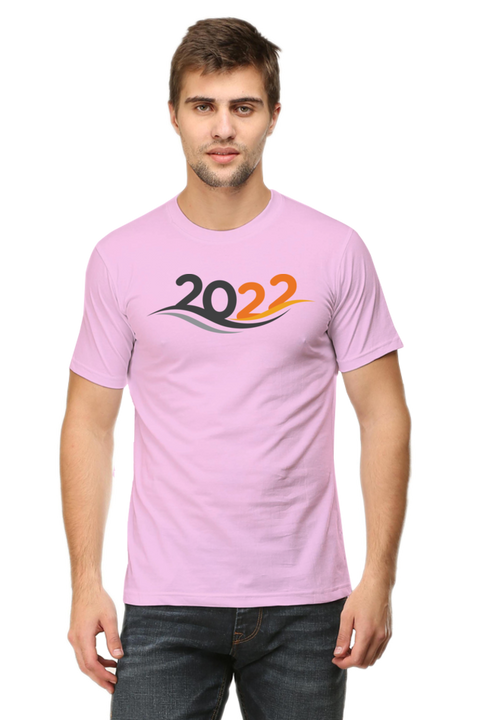 New Year 2022 T-shirt for Men - Baby Pink