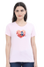 Owls in Love Valentine T-Shirt for Women - baby Pink