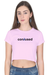 Baby Pink Confused Crop Top for Women
