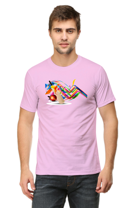 The Cricket Fever Baby Pink T-Shirt for Men