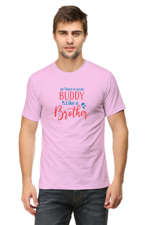 No Buddy Like a Brother T-Shirt for Men - Baby Pink