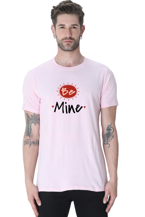 Be Mine Valentine's Day T-shirt for Men - Baby Pink