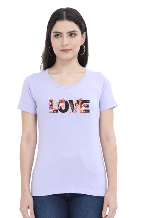 Love on Valentine's Day Lavender T-Shirt for Women