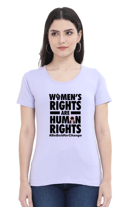 Women's Rights are Human Rights Lavender T-Shirt for Women