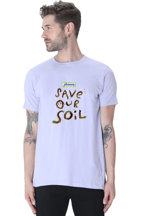 Save Our Soil T-shirt for Men - Lavender