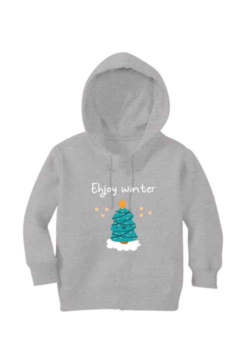 Enjoy Winter Baby Grey Hoodie Sweatshirt