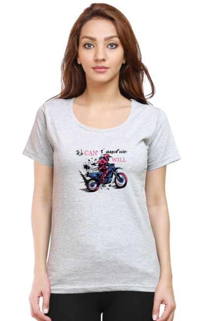 We Can and We Will Grey T-Shirt for Women