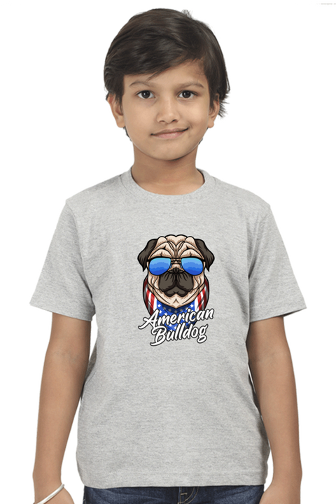 American Bulldog Grey T-shirt for Boys