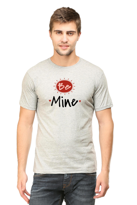 Be Mine Valentine's Day T-shirt for Men - Grey