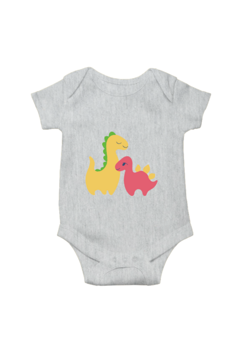 Grey Baby Dino Baby Rompers