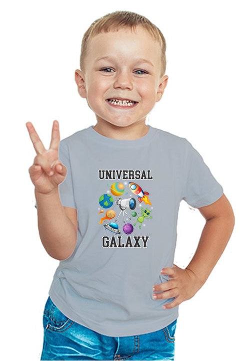 Universal Galaxy Grey T-Shirt for Boys