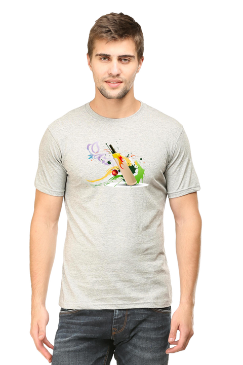 Cricket Match Today Grey T-Shirt for Men