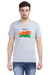 Colours of India V-Neck T-Shirt for Men - Grey