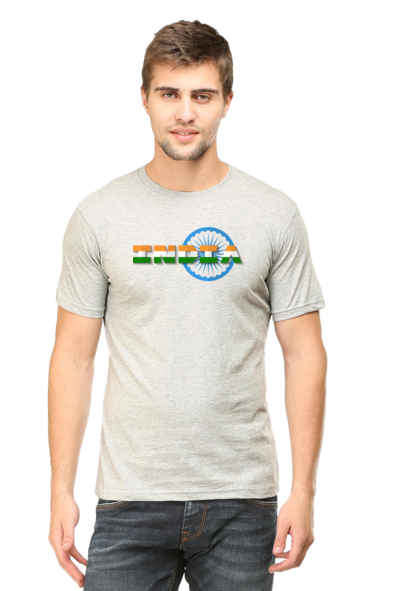 India T-Shirts for Men - Grey