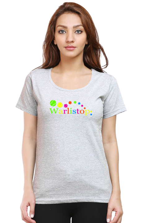 Warlistop Baseball Grey T-Shirt for Women