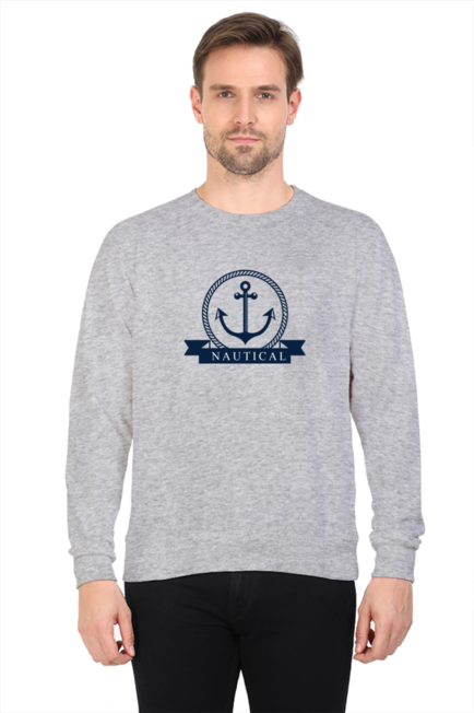 Unisex Nautical Grey Sweatshirt