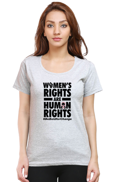 Women's Rights are Human Rights Grey T-Shirt for Women