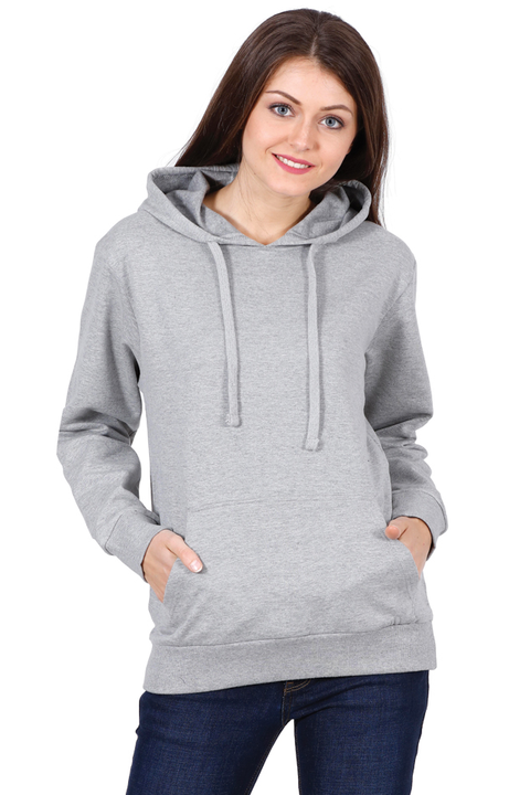 Plain Grey Sweatshirt Hoodies for Women
