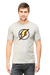 Lightning Bolt T-Shirt for Men - Grey Melange