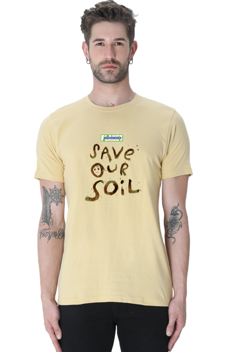 Save Our Soil T-shirt for Men - Beige