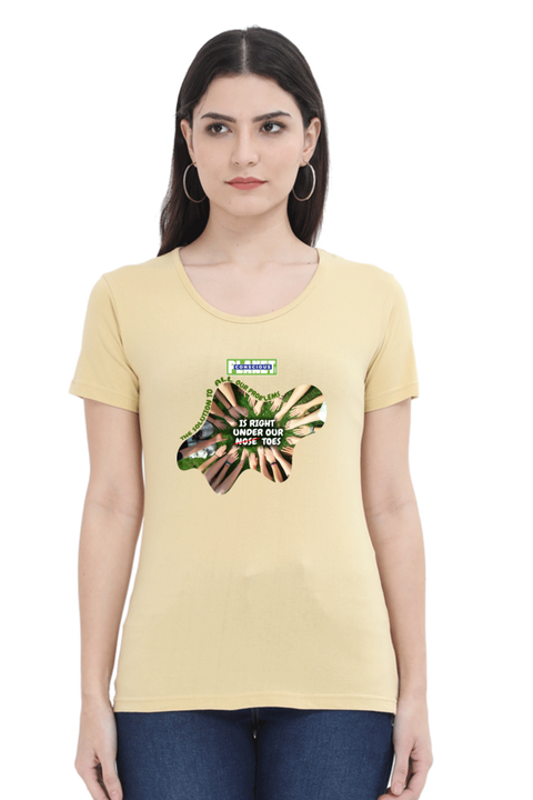 The Solution to All Our Problems T-Shirt for Women - Beige