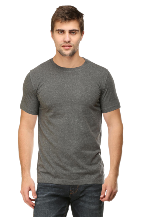 Charcoal Men Plain T-Shirts