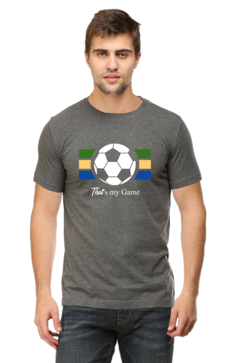 Grey Milange Men's Football T-Shirts Original