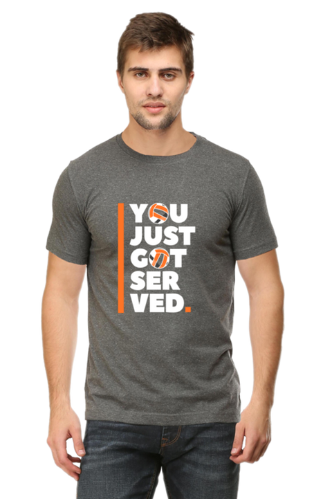 Grey You Just Got Served Sports T-Shirt for Men