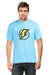 Lightning Bolt T-Shirt for Men - Sky Blue