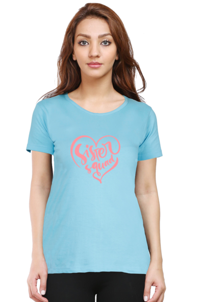 Raksha Bandhan Sister Squad Sky Blue T-Shirt for Women