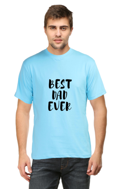 Sky Blue Best Dad Ever T-Shirt for Men