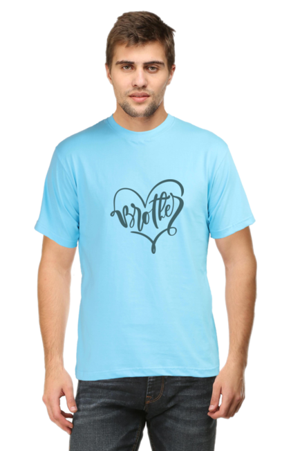Raksha Bandhan Brother Sky Blue T-Shirts for Men