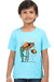 Let's Go to the Moon Sky Blue T-Shirt for Boys