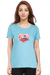 Owls in Love Valentine T-Shirt for Women - Sky Blue