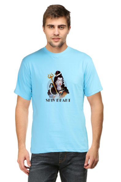 Shiv Bhakt Sky Blue T-Shirt for Men