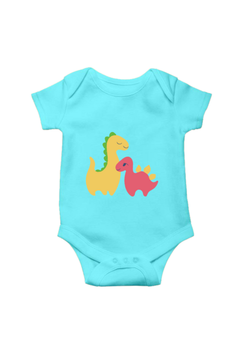 Light Blue Baby Dino Baby Rompers