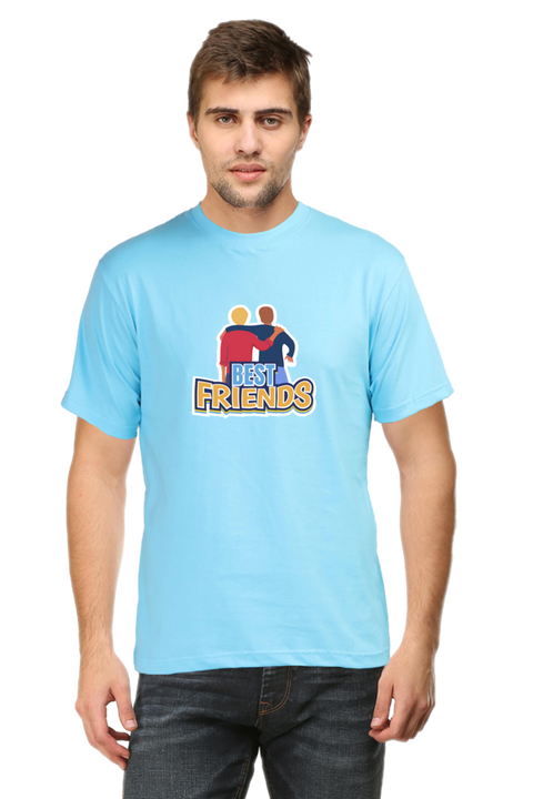 Best Friends T-Shirt for Men - Sky Blue
