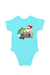 Cool Santa Claus Sky Blue Rompers for Babies