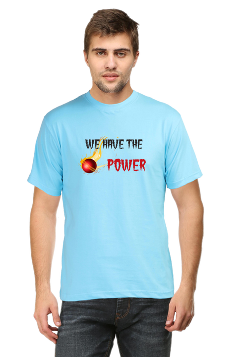 We Have the Power T-Shirts for Men - Sky Blue