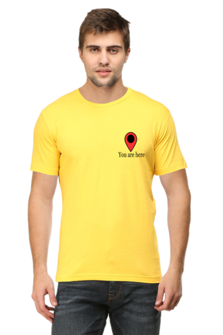 You Are Here Yellow T-Shirt for Men