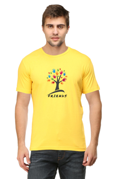 Friendly Hands T-Shirt for Men - Yellow