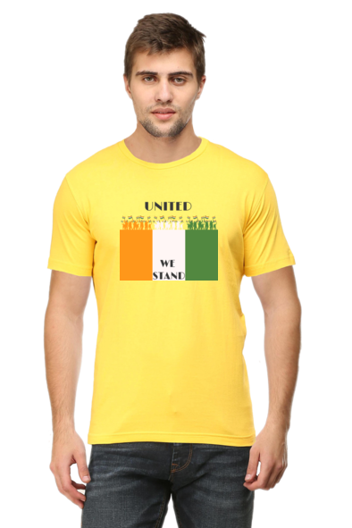 United We Stand Yellow T-Shirt for Men