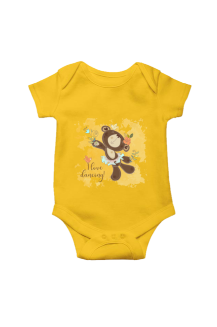 Yellow I love Dancing Rompers for Babies
