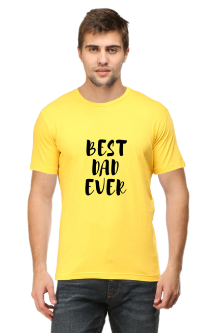 Yellow Best Dad Ever T-Shirt for Men