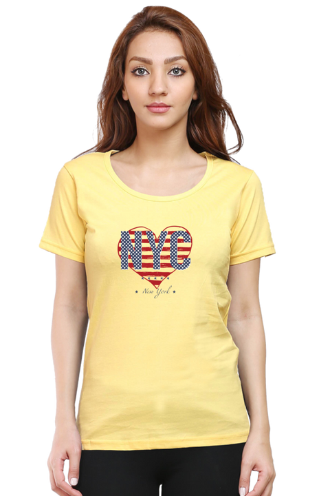 New York City T-Shirt for Women - Yellow