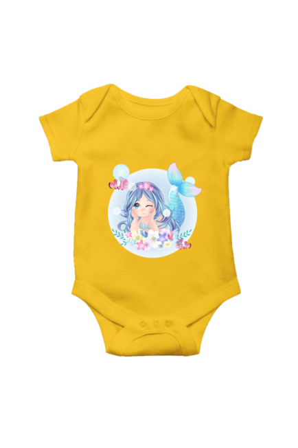 The Little Mermaid Yellow Rompers for Baby