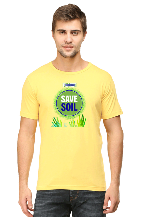 Save Soil T-shirt for Men - Yellow