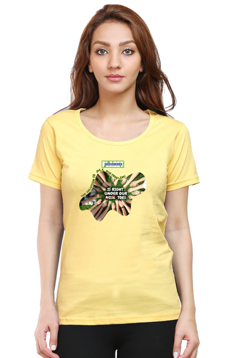 The Solution to All Our Problems T-Shirt for Women - Yellow