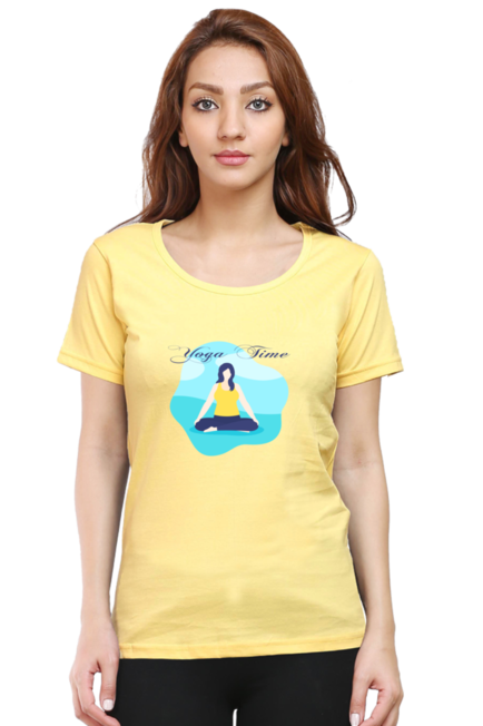 Yellow Yoga Time T-Shirt for Women