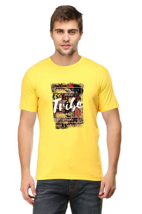 Ethnic Chic Tribe Yellow T-Shirt for Men